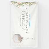 Het is een meisje | Baby shower Welkomstbanner Spandoek (Verticaal)