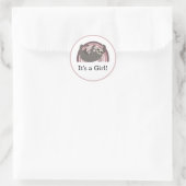 Het is een meisje! Baby sloth baby shower sticker (Tas)