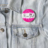 “Het is een meisje!” Baby Tiara Ronde Button 5,7 Cm (In situ)