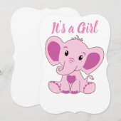 Het is een meisje, Baby, Zwangerschap, Aankondigin Kaart (Voorkant / Achterkant)