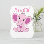 Het is een meisje, Baby, Zwangerschap, Aankondigin Kaart (Staand voorkant)