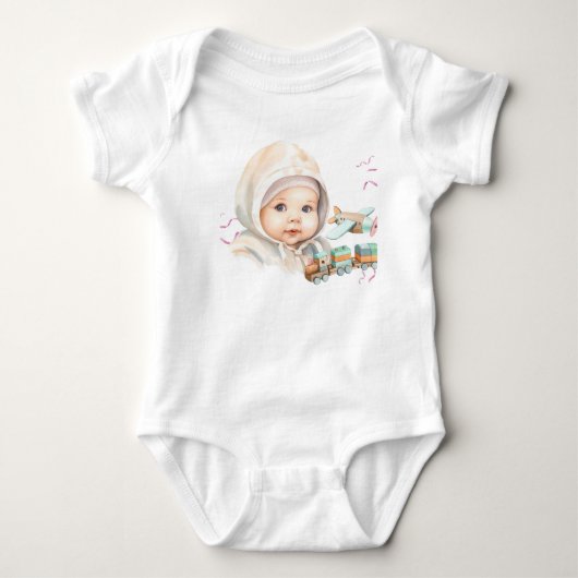 Het is een meisje Babyface Roze Baby  Romper (Voorkant)