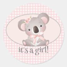 Het is een meisje, babyshower, ronde enveloppen ze