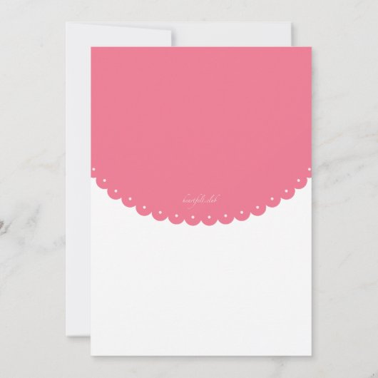 Het is een meisje babyshower uitnodiging (Achterkant)