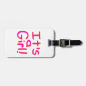 Het is een meisje! bagagelabel (Voorkant horizontaal)