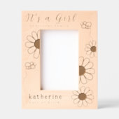 Het is een meisje Bee Daisy Gegraveerde Lijstjes (Voorkant)