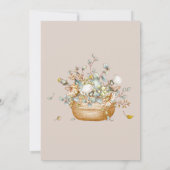 Het is een Meisje Bloemen Baby shower Uitnodiging (Achterkant)