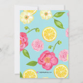 Het is een meisje bloementuin Baby shower uitnodig Kaart (Achterkant)