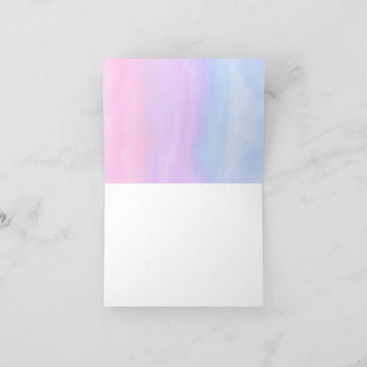 Het is een meisje bloemenvogelnest bedankje bedankkaart (Binnen)