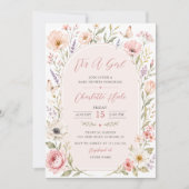 Het Is Een Meisje Bloemige Baby Shower Kaart (Voorkant)