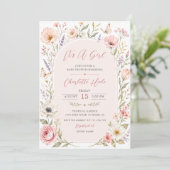 Het Is Een Meisje Bloemige Baby Shower Kaart (Staand voorkant)