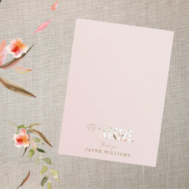 Het is een Meisje Blush Baby shower Dank je Uitnod Kaart