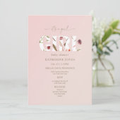 Het is een Meisje Blush Baby Shower Kaart (Staand voorkant)