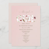 Het is een Meisje Blush Baby Shower Kaart (Voorkant / Achterkant)