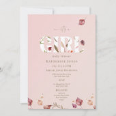 Het is een Meisje Blush Herfst Baby shower II Kaart (Voorkant)