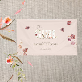 Het is een Meisje Blush Herfst Baby shower II Spandoek