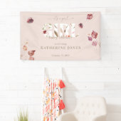 Het is een Meisje Blush Herfst Baby shower Spandoek (Insitu)
