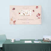 Het is een Meisje Blush Herfst Baby shower Spandoek (Beurs)