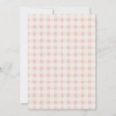 Het is een meisje Blush Pink Floral Gingham Baby s Kaart (Achterkant)