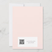 Het Is Een Meisje Blush Roze Bloemencode QR Code Kaart (Achterkant)