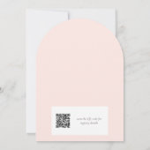 Het Is Een Meisje Blush Roze Bloemencode QR Code Kaart (Achterkant)