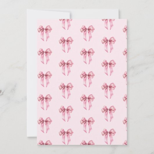 Het is een meisje Blush roze Bow Baby shower Kaart (Achterkant)