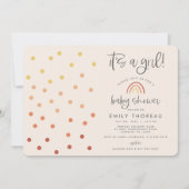 Het is een meisje blush roze pastel terracotta reg kaart (Voorkant)