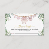 Het is een meisje Boho Baby shower Luier Raffle Ti Informatiekaartje (Voorkant)