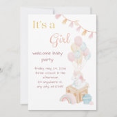 Het is een meisje boho ballon Baby shower Kaart (Voorkant)