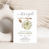 Het is een meisje Boho kleding Baby shower Kaart