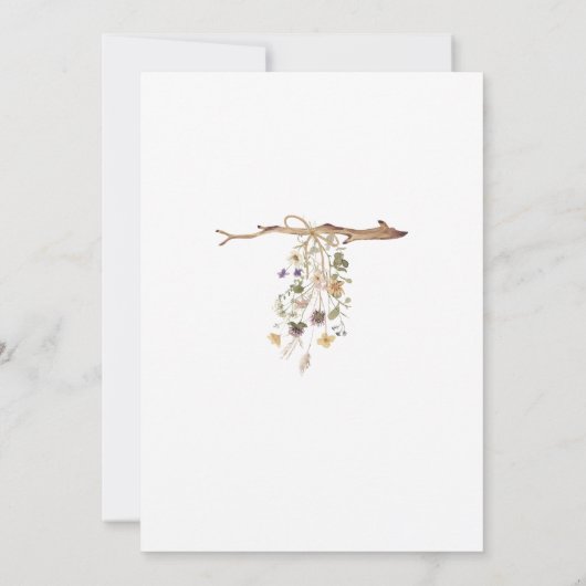 Het is een meisje Boho kleding Baby shower Kaart (Achterkant)