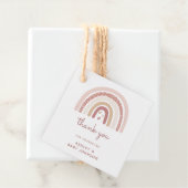 Het is een meisje Boho Rainbow Baby shower Dank je Bedankjes Labels (In situ)