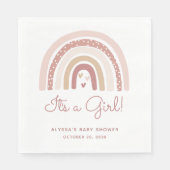 Het is een meisje Boho Rainbow Baby shower Servet (Voorkant)