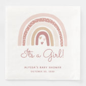 Het is een meisje Boho Rainbow Baby shower Servet (Voorkant)