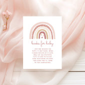 Het is een meisje Boho Rainbow Books voor Baby Informatiekaartje