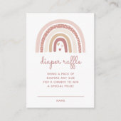 Het is een meisje Boho Rainbow Diaper Raffle Informatiekaartje (Voorkant)