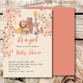 Het is een meisje Boho Safari Baby shower Kaart