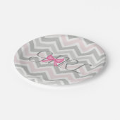 Het is een meisje boog thema Baby shower papier Bo Papieren Bordje (Gekanteld)