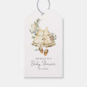 Het Is Een Meisje Botanische Baby Shower Cadeaulabel (Voorkant)