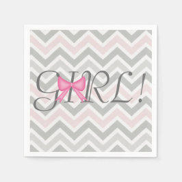 Het is een meisje! Bow Theme Baby showers servette Servetten