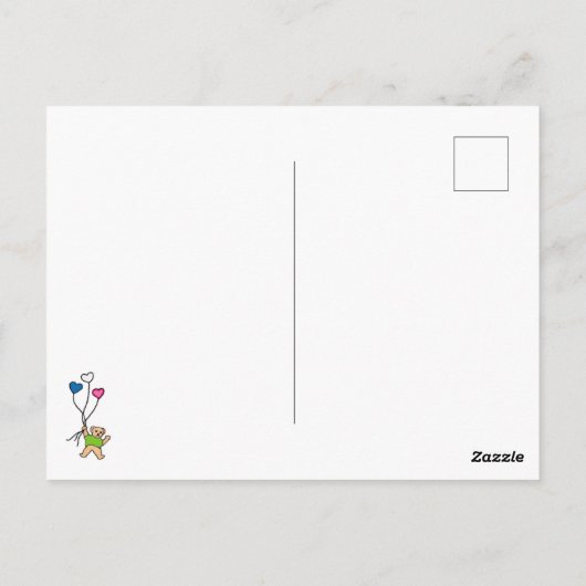 Het is een meisje! briefkaart (Achterkant)