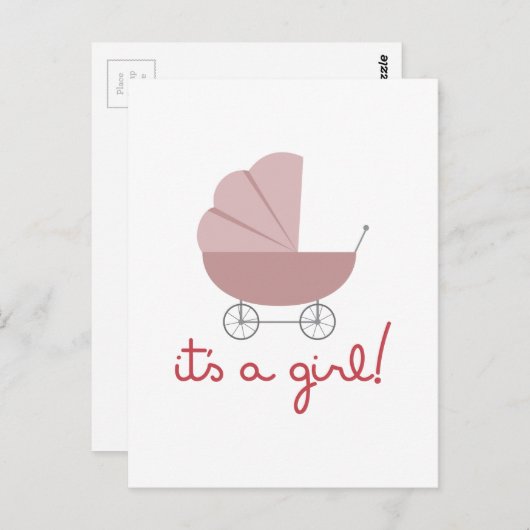 Het is een meisje briefkaart (Voorkant / Achterkant)