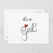 Het is een meisje Briefkaart (Voorkant / Achterkant)