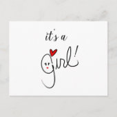 Het is een meisje Briefkaart (Voorkant)