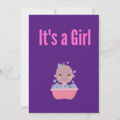 Het is een meisje - bubbelbad kaart (Voorkant)