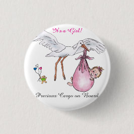 Het is een meisje! Button