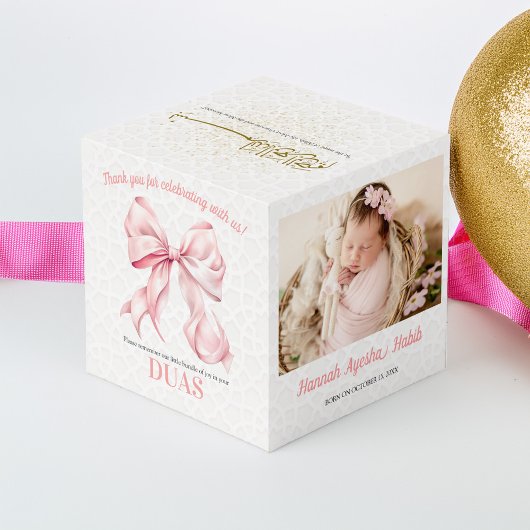 Het is een meisje cadeau foto kubus