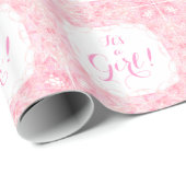 "Het is een meisje!" Cadeau inpakpapier (Rol Hoek)