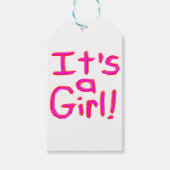 Het is een meisje! cadeaulabel (Voorkant)