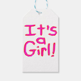 Het is een meisje! cadeaulabel